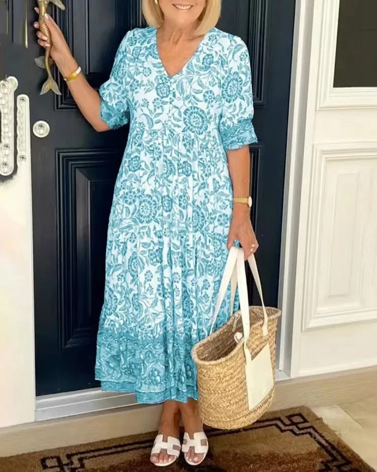 Christine - Robe Bohème Femme Fleurie