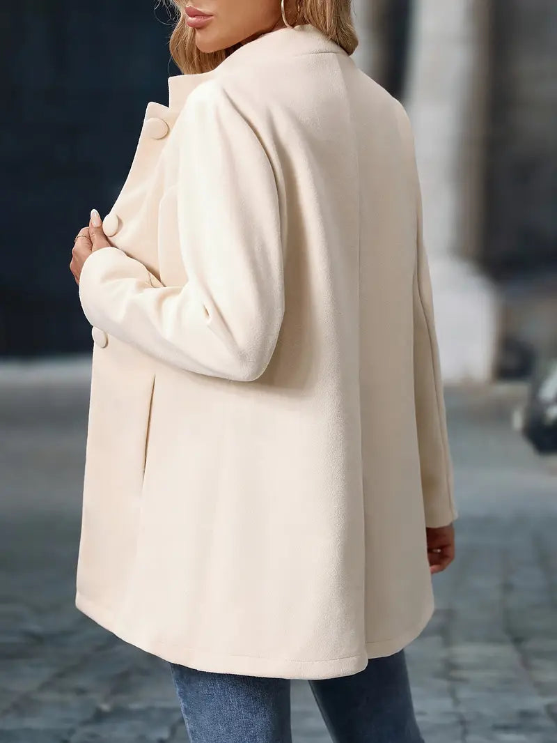 Manon - Veste Élégante Col Montant Boutonnée