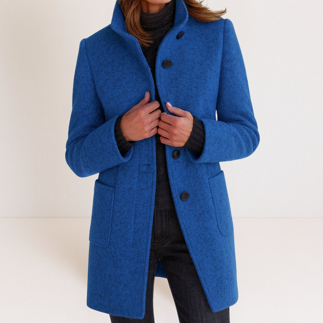 Sylvie | Manteau Élégant Col Montant Classique