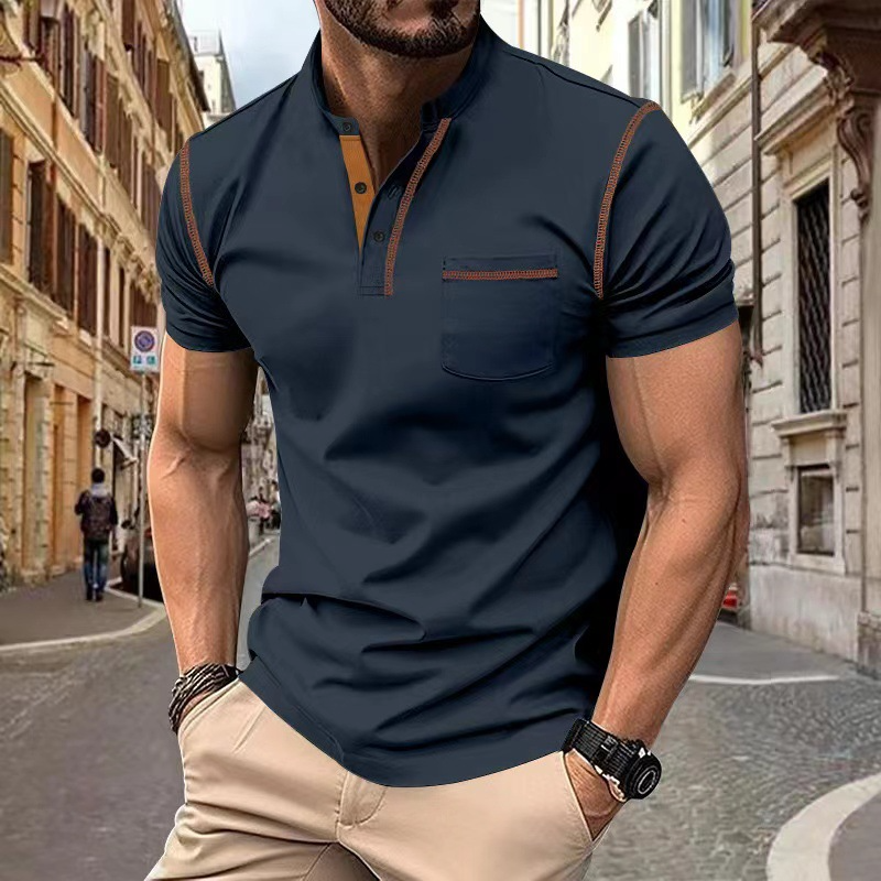 Nash - Polo Col Montant Manches Courtes Slim Fit Homme