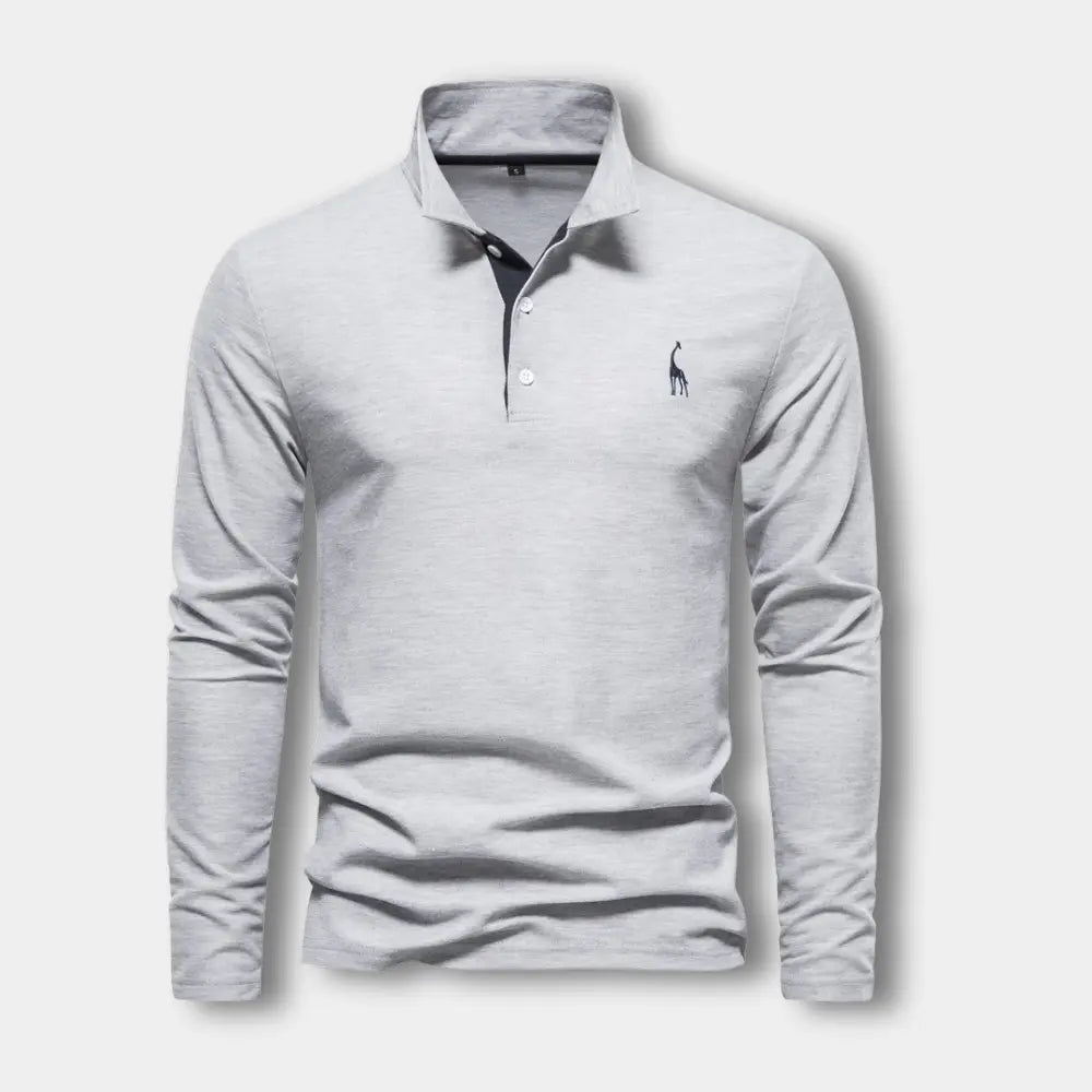 Hugo - Polo Manches Longues Col Contrasté Chic Homme