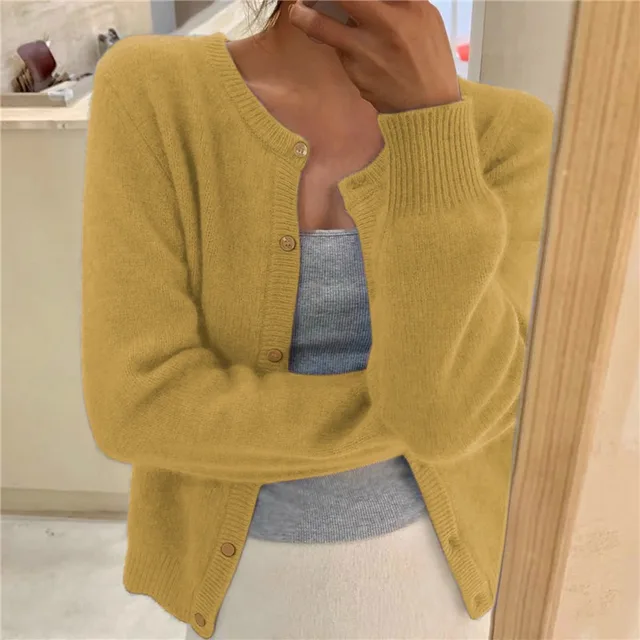 Camille - Gilet Élégant Maille Fine Boutonné