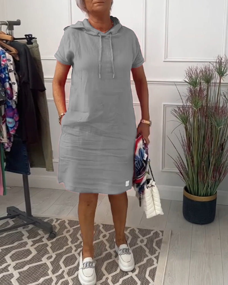 Robe Courte Femme Sweat à Capuche - Sophie