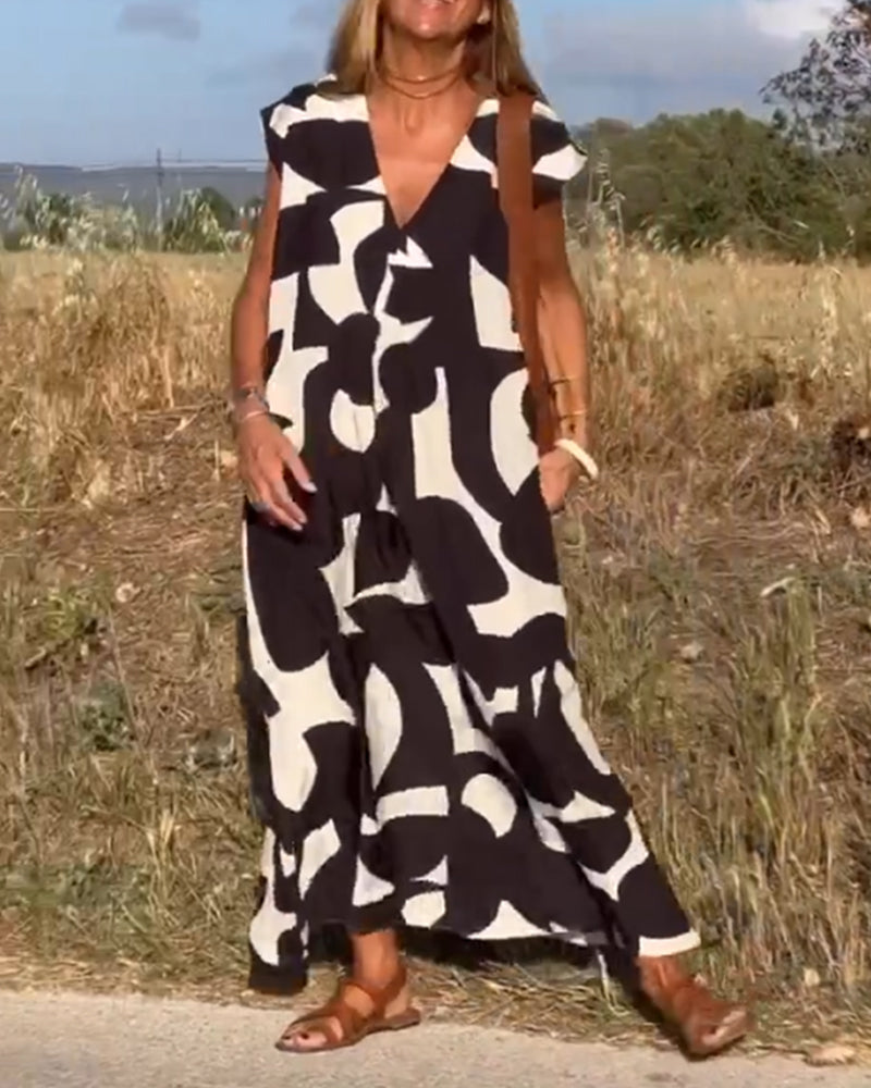 Robe longue femme imprimée été - Camille
