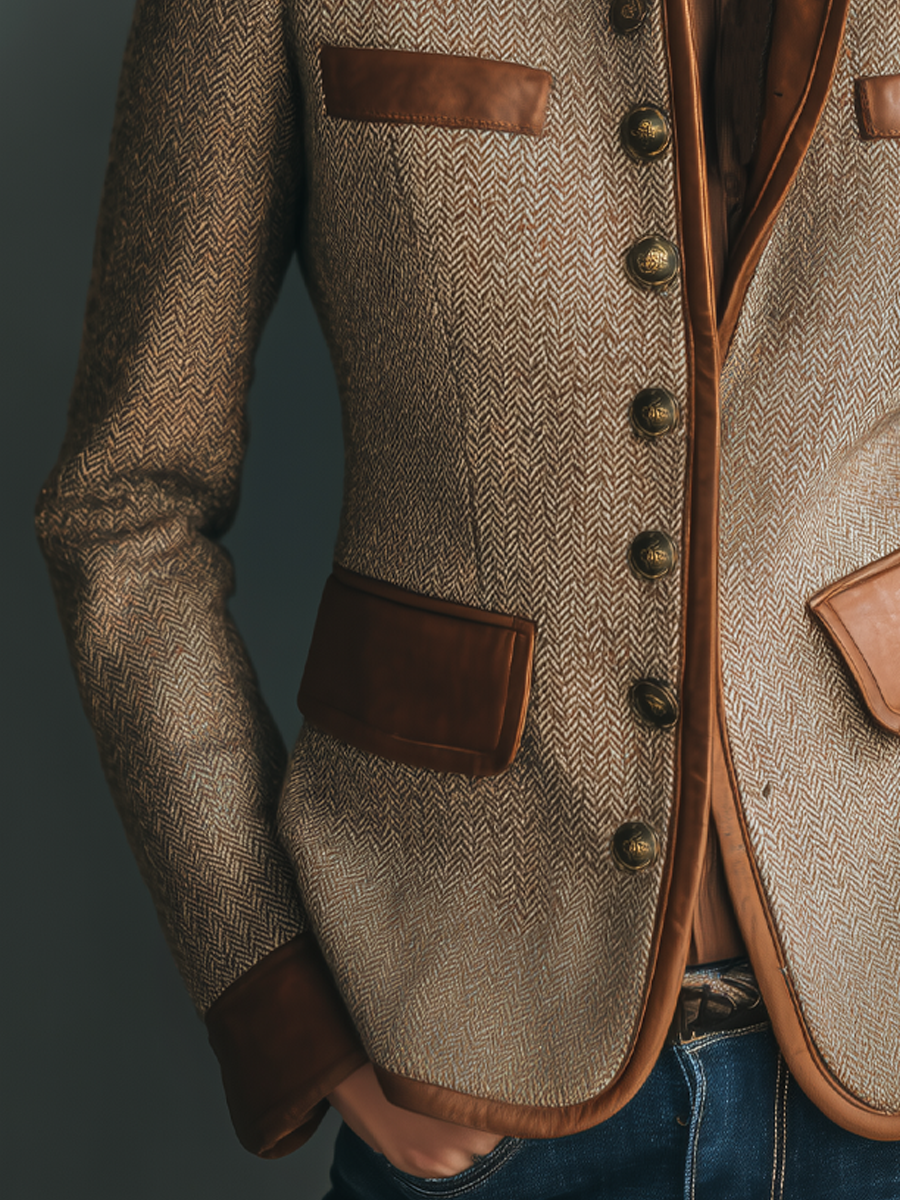 Caroline - Veste Élégante Vintage à Poches