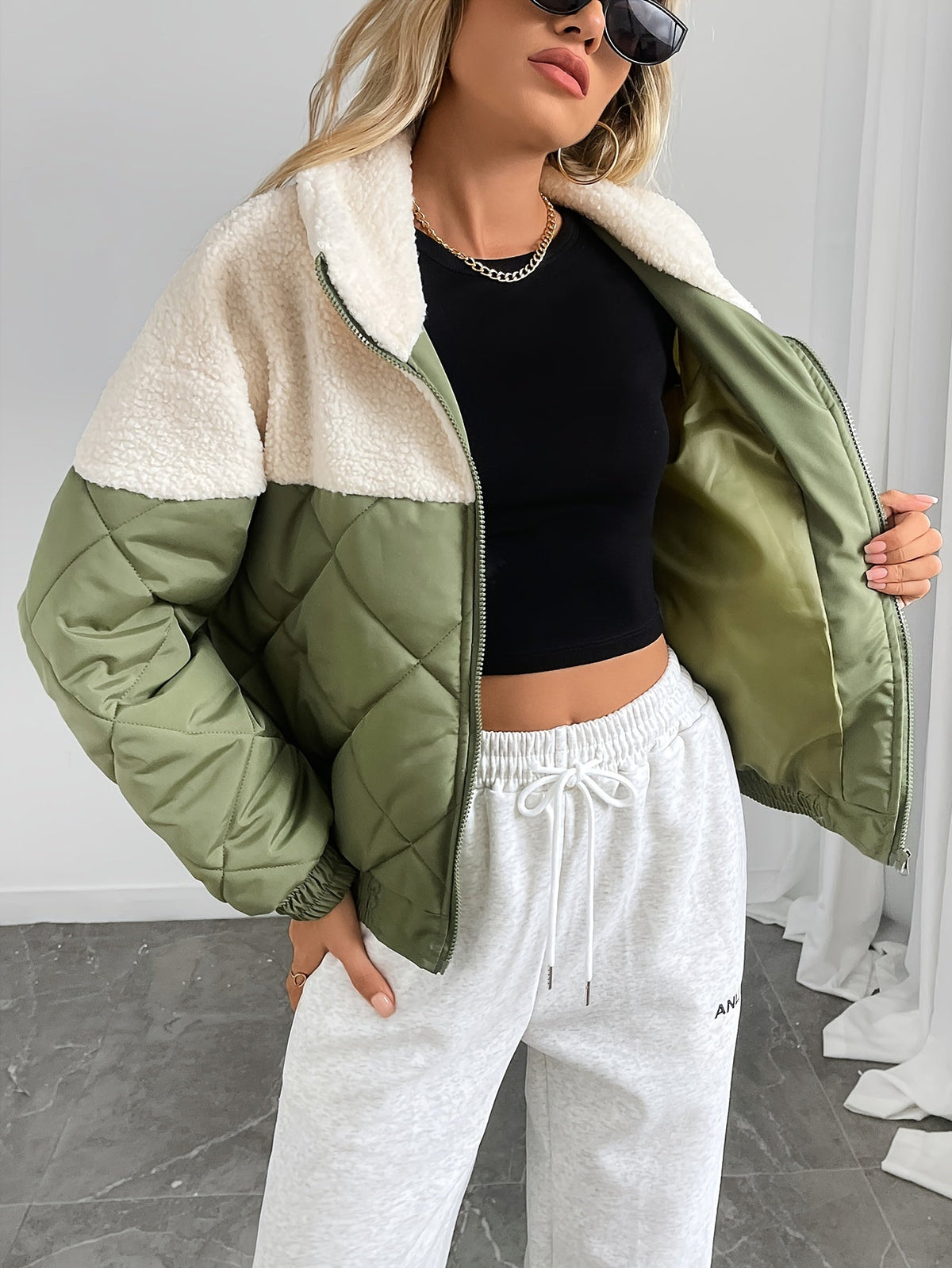 Monique - Doudoune Chic Matelassée Teddy