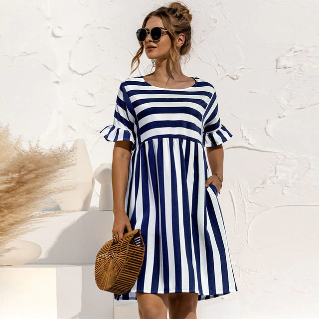 Mira - Robe Rayée Tendance