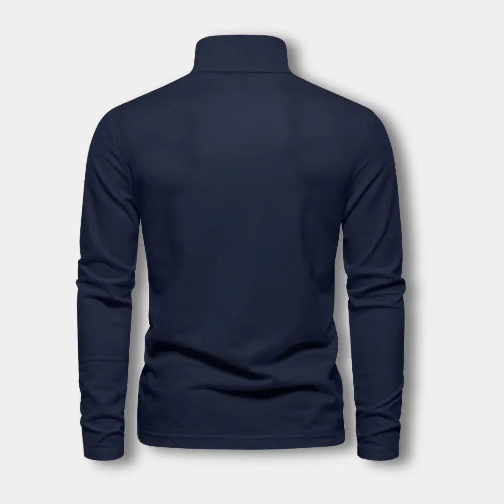 Hugo - Polo Manches Longues Col Contrasté Chic Homme