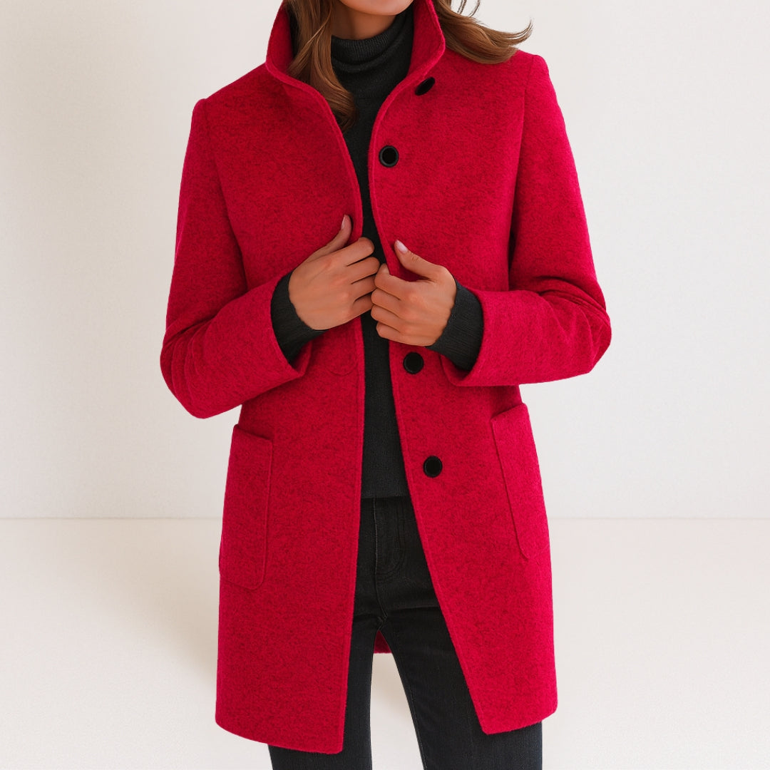 Sylvie | Manteau Élégant Col Montant Classique