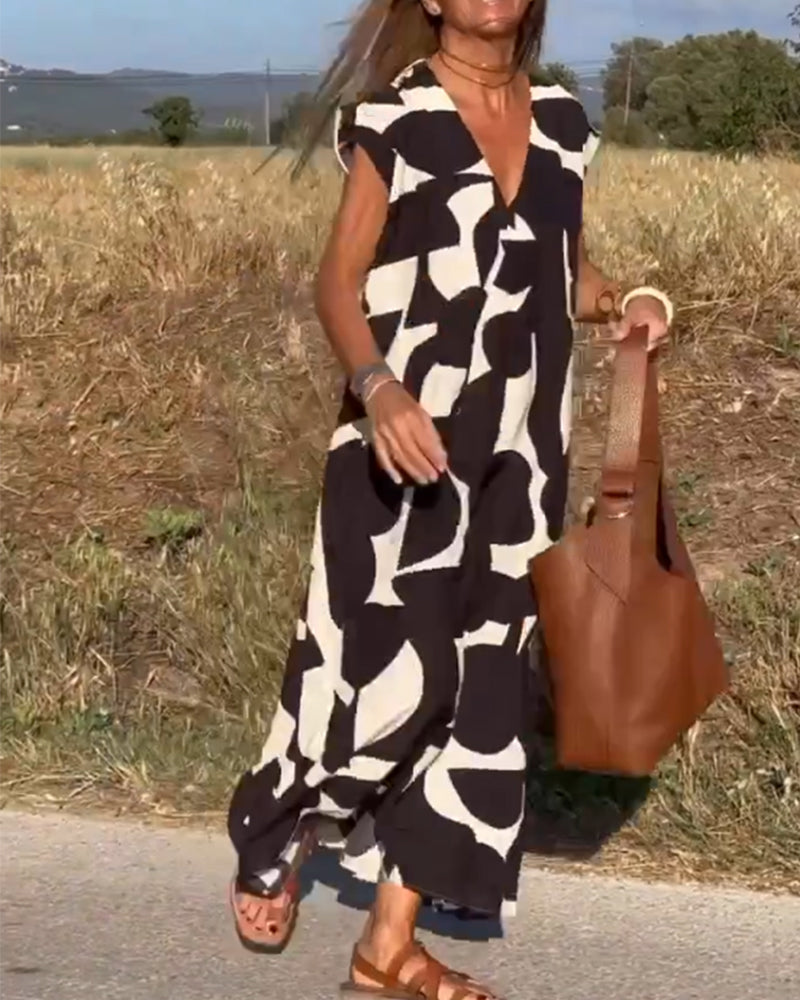 Robe longue femme imprimée été - Camille