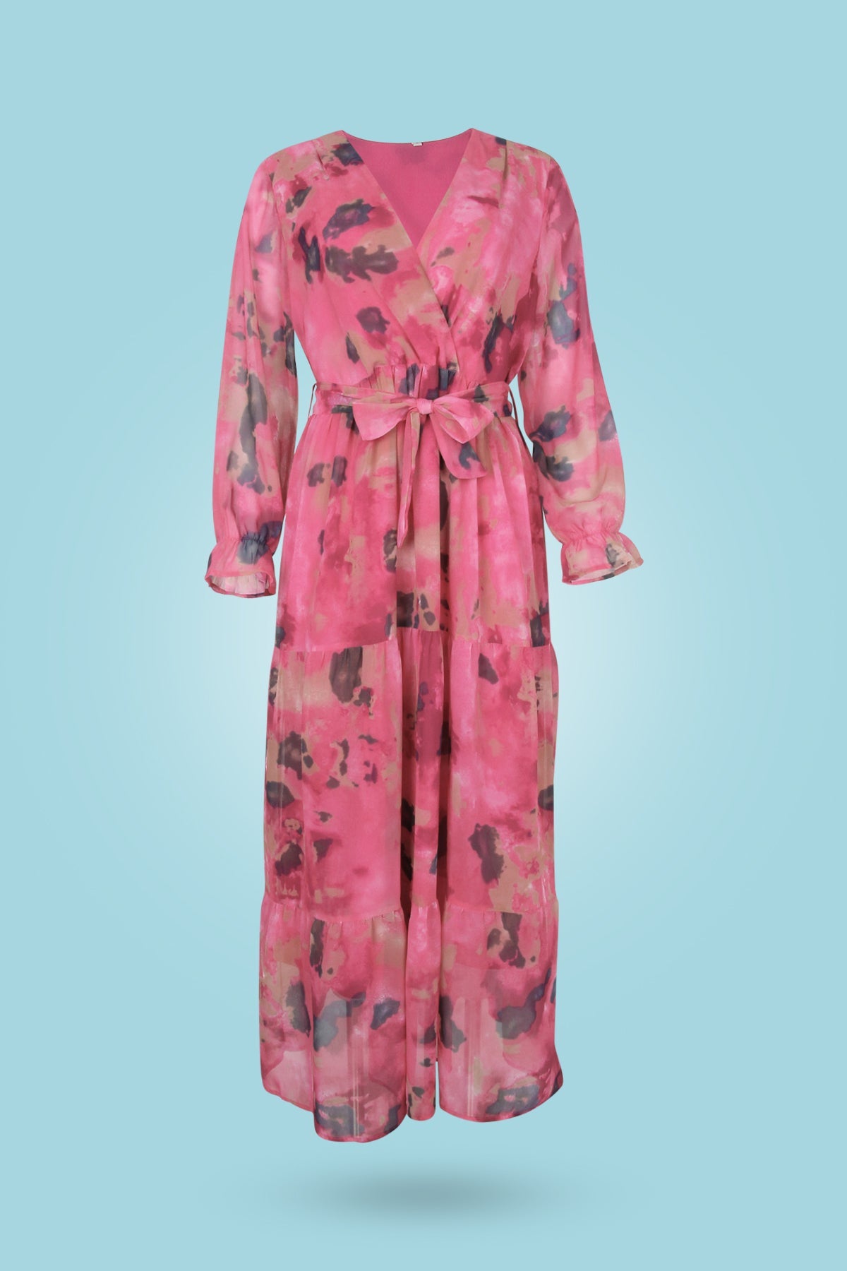 Julie - Robe maxi à imprimé aquarelle pour une allure de rêve