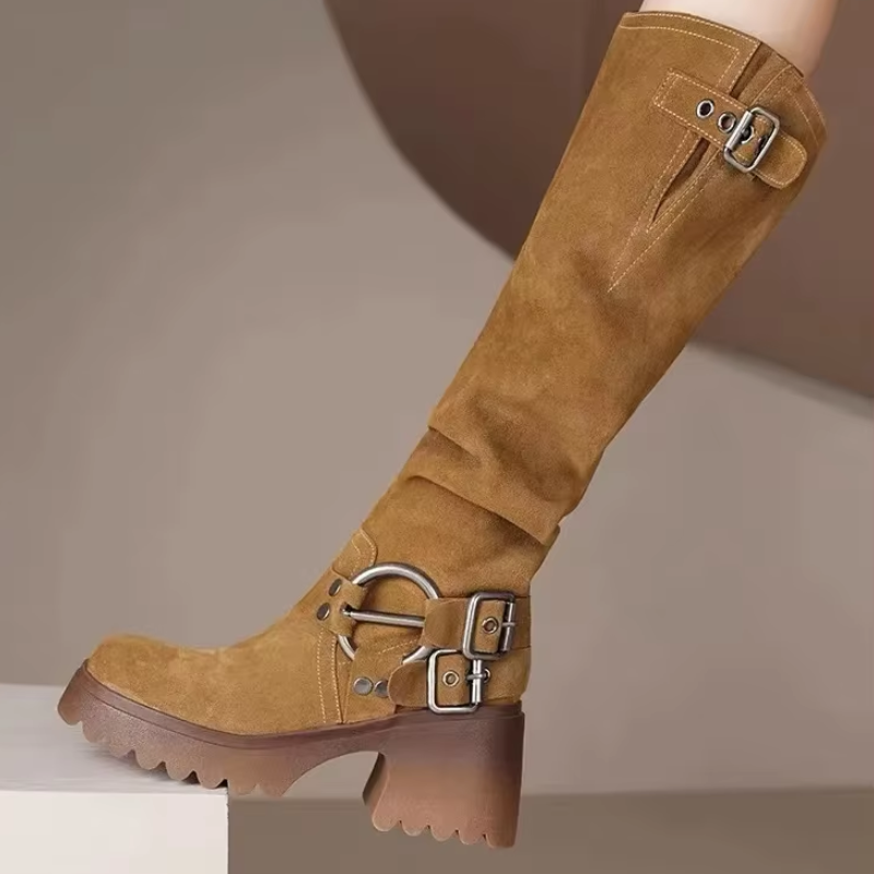 Lucie - Bottes hauteur genou confortables pour un usage quotidien