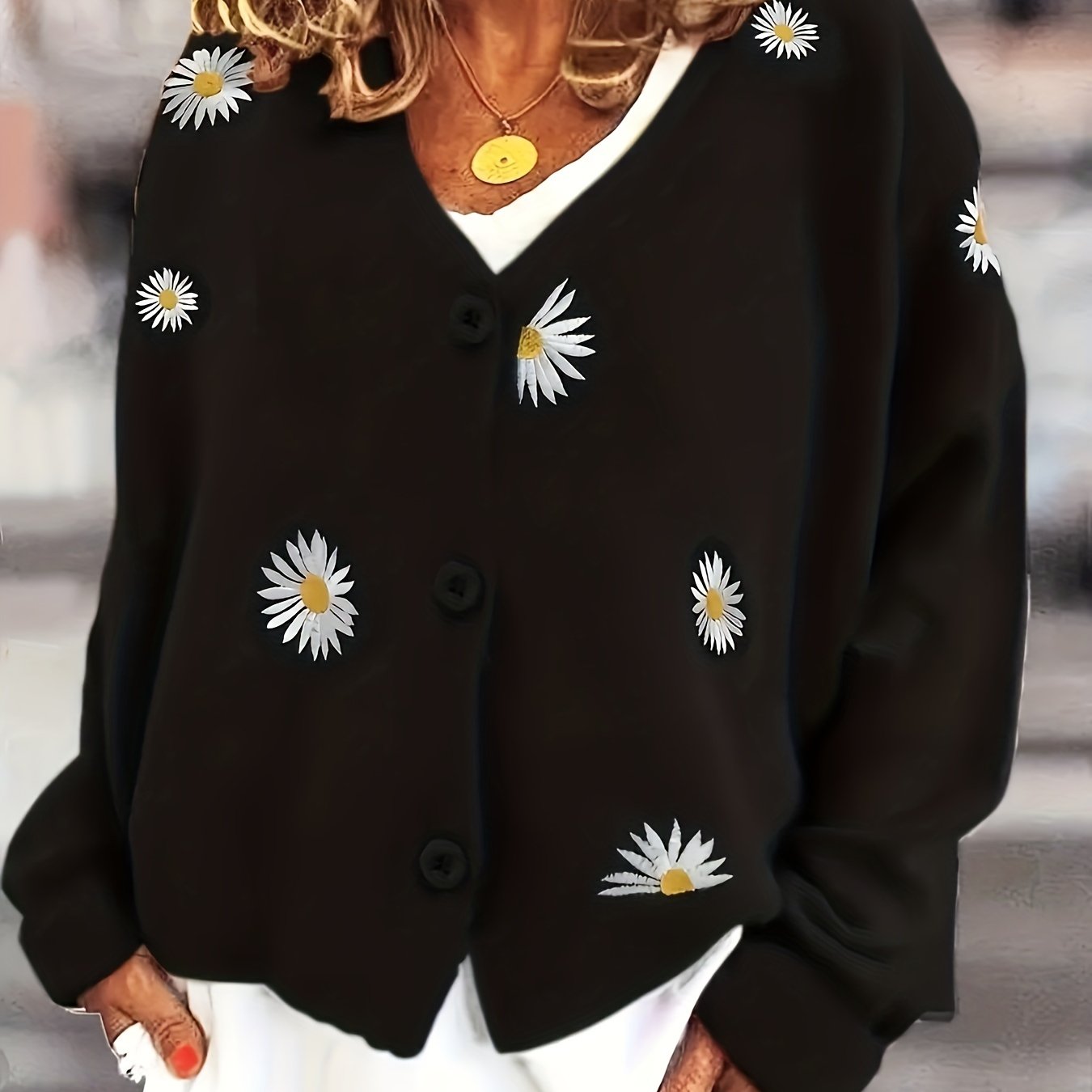 Isabelle - Cardigan Féminin Fleuri Brodé