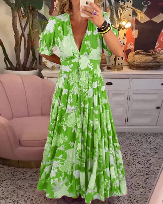 Julie - Robe Maxi Femme Fleurie