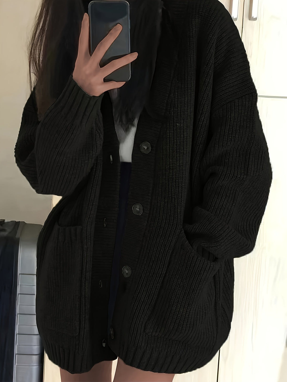 Charlotte - Cardigan Élégant Oversize Boutonné