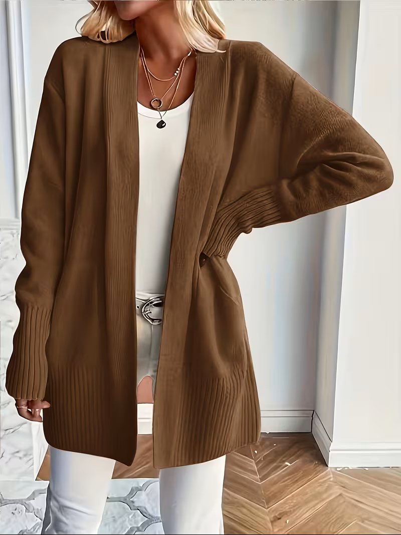 Caroline - Cardigan Élégant Oversize Long Ouvert