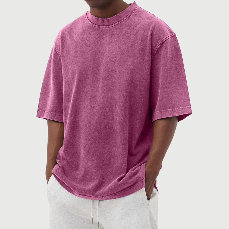 Julien - T-Shirt Vintage Délavé Oversize Homme