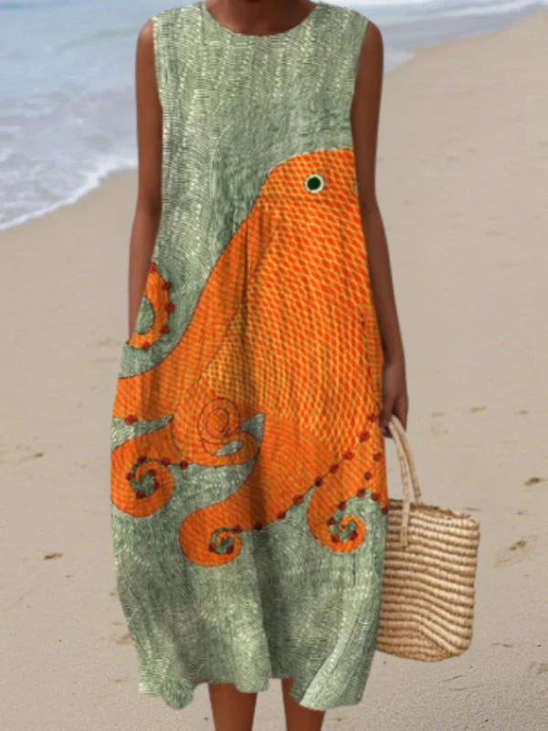 Céline - Robe Lin d'Été Fluide