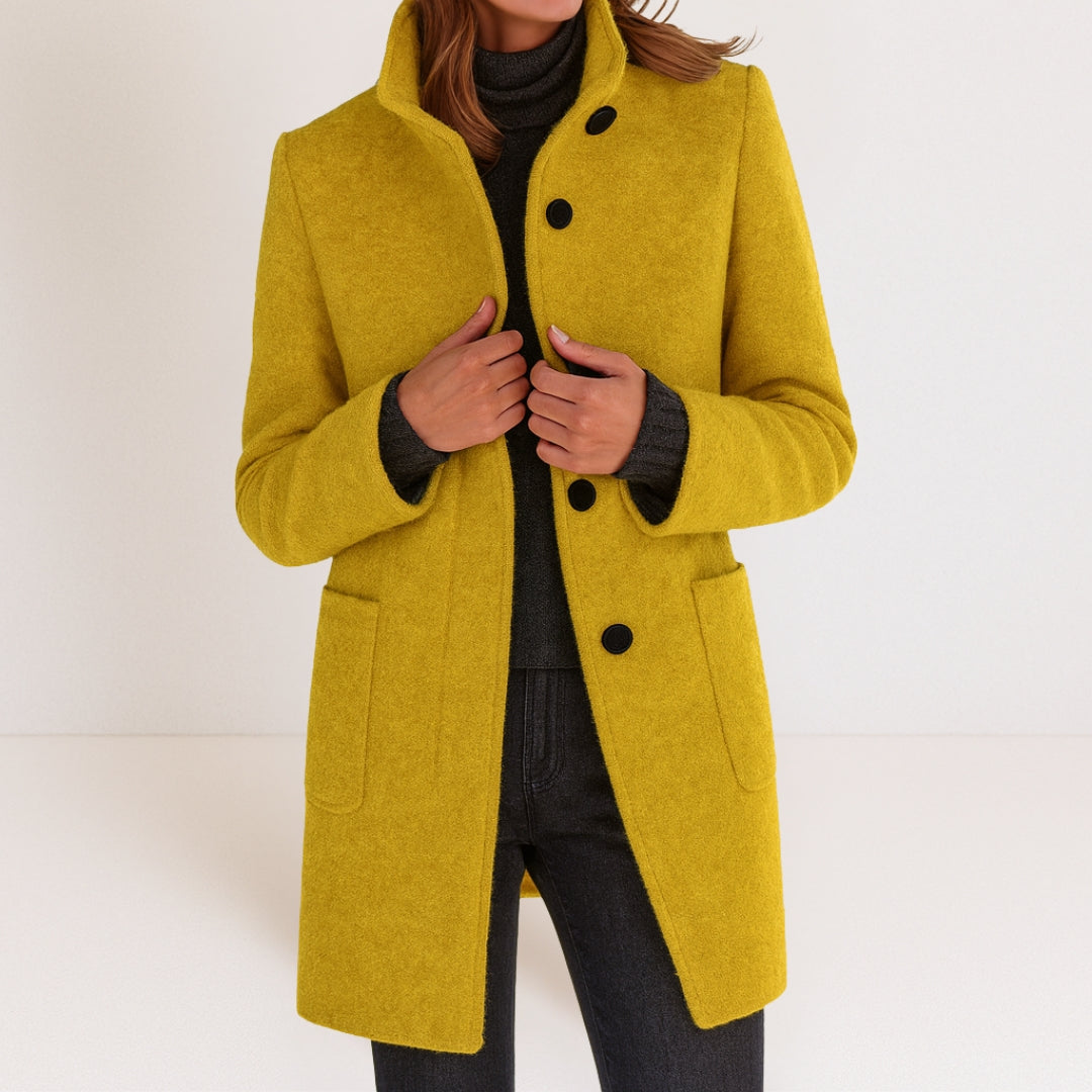 Sylvie | Manteau Élégant Col Montant Classique