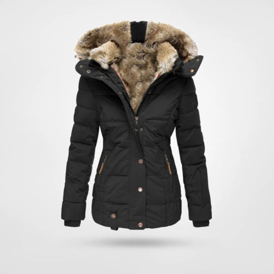 Karine - Parka Raffinée Matelassée à Capuche