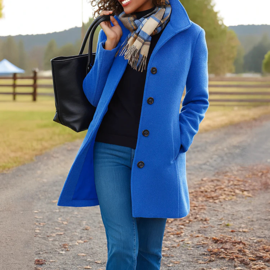Chantal | Manteau Élégant Mi-Long Chaud