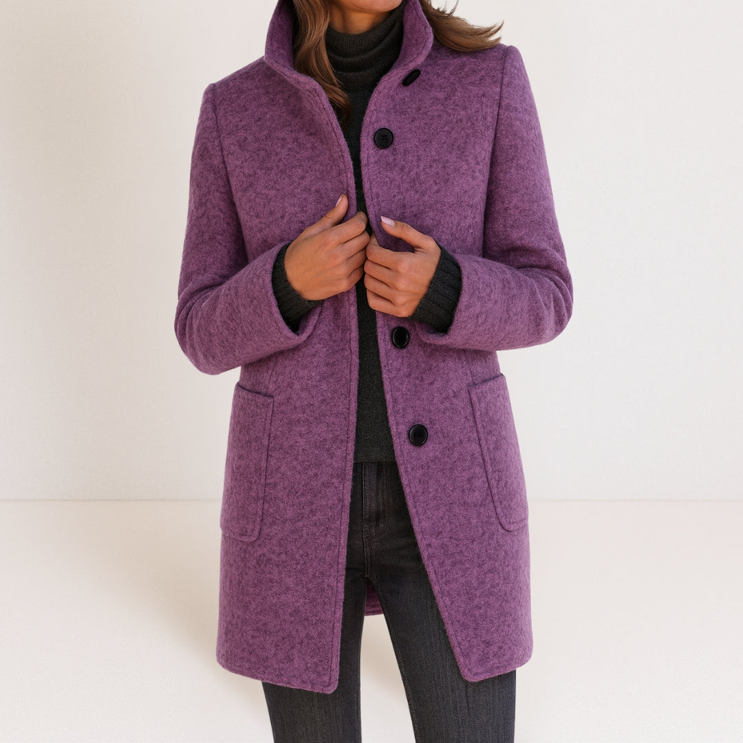 Sylvie | Manteau Élégant Col Montant Classique