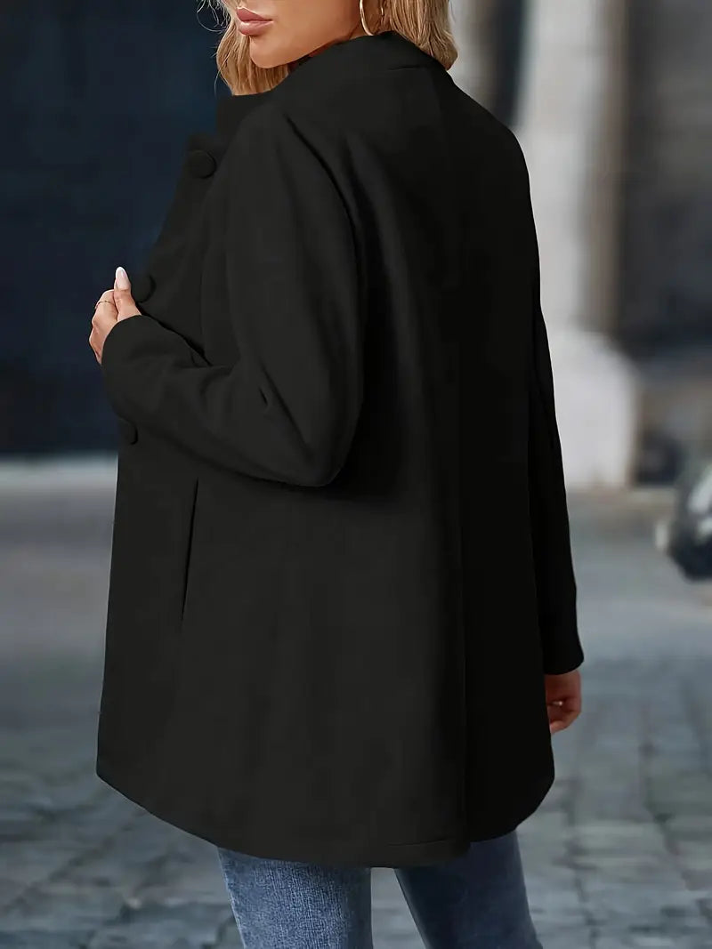 Manon - Veste Élégante Col Montant Boutonnée