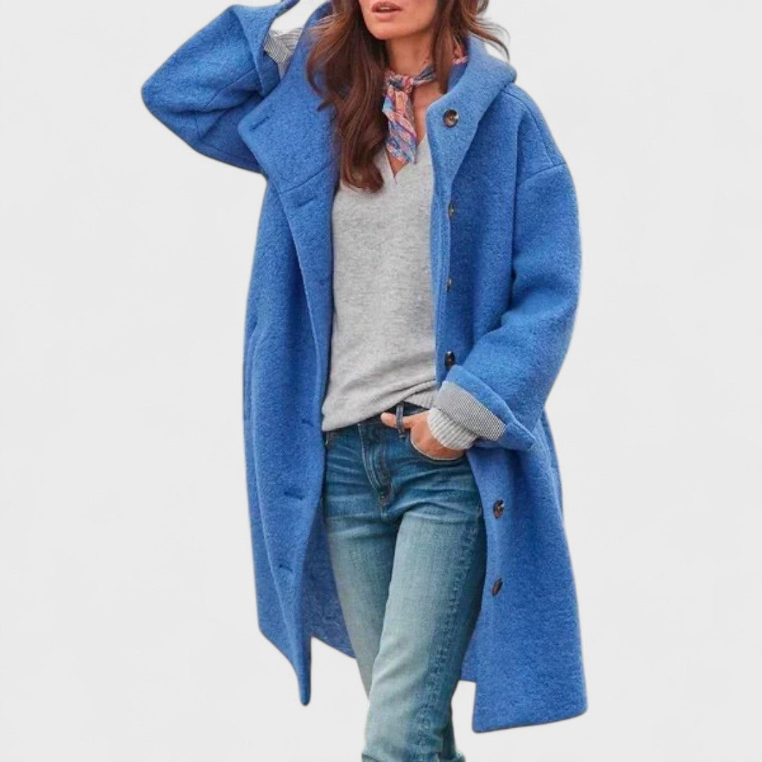 Amélie | Manteau Chic Laine à Capuche