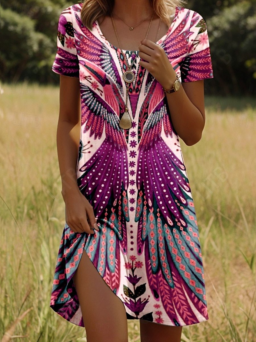 Robe d'Été Femme Bohème - Marine