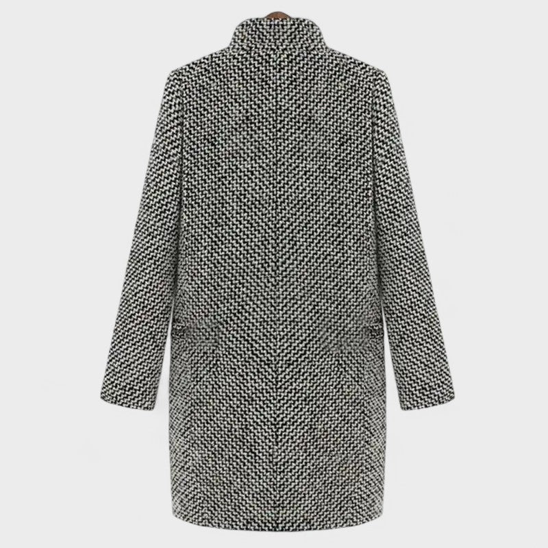 Laurence | Manteau Chic Pied-de-Poule Croisé