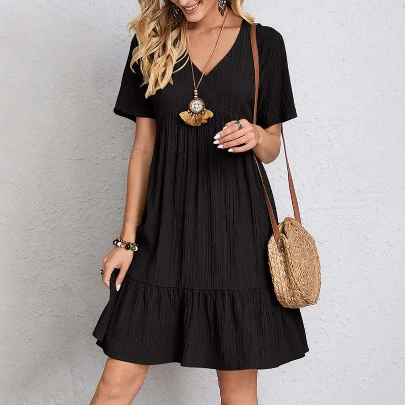 Robe Courte Femme à Volants Bohème - Céline