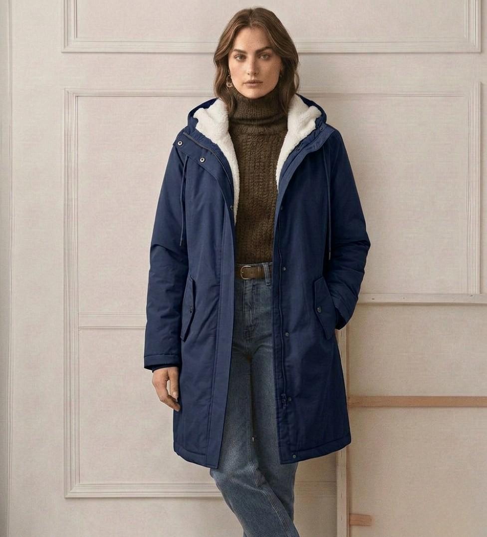 Claire | Parka Élégante Longue Doublée Polaire