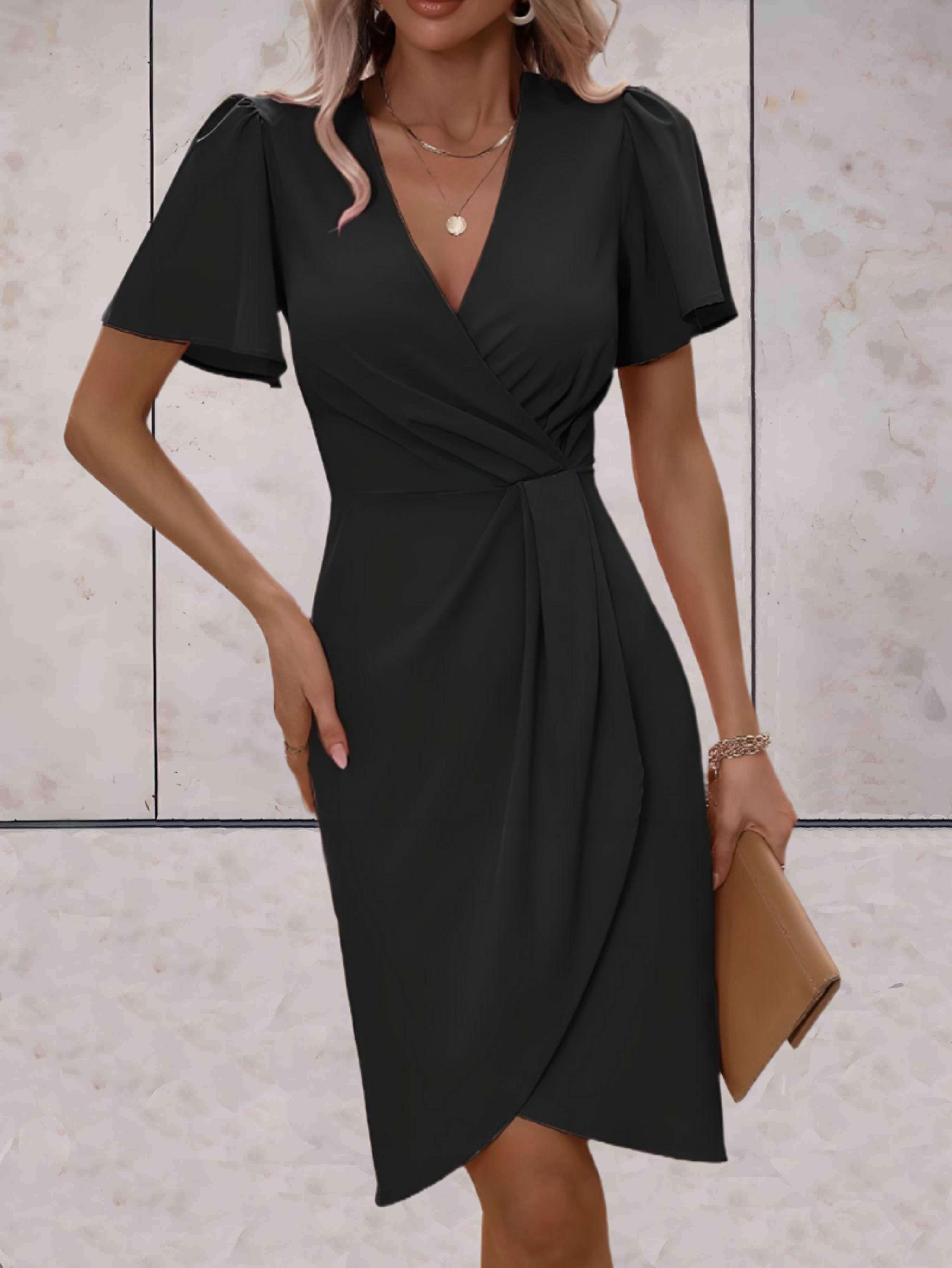 Caroline - Robe Midi Portefeuille Élégante