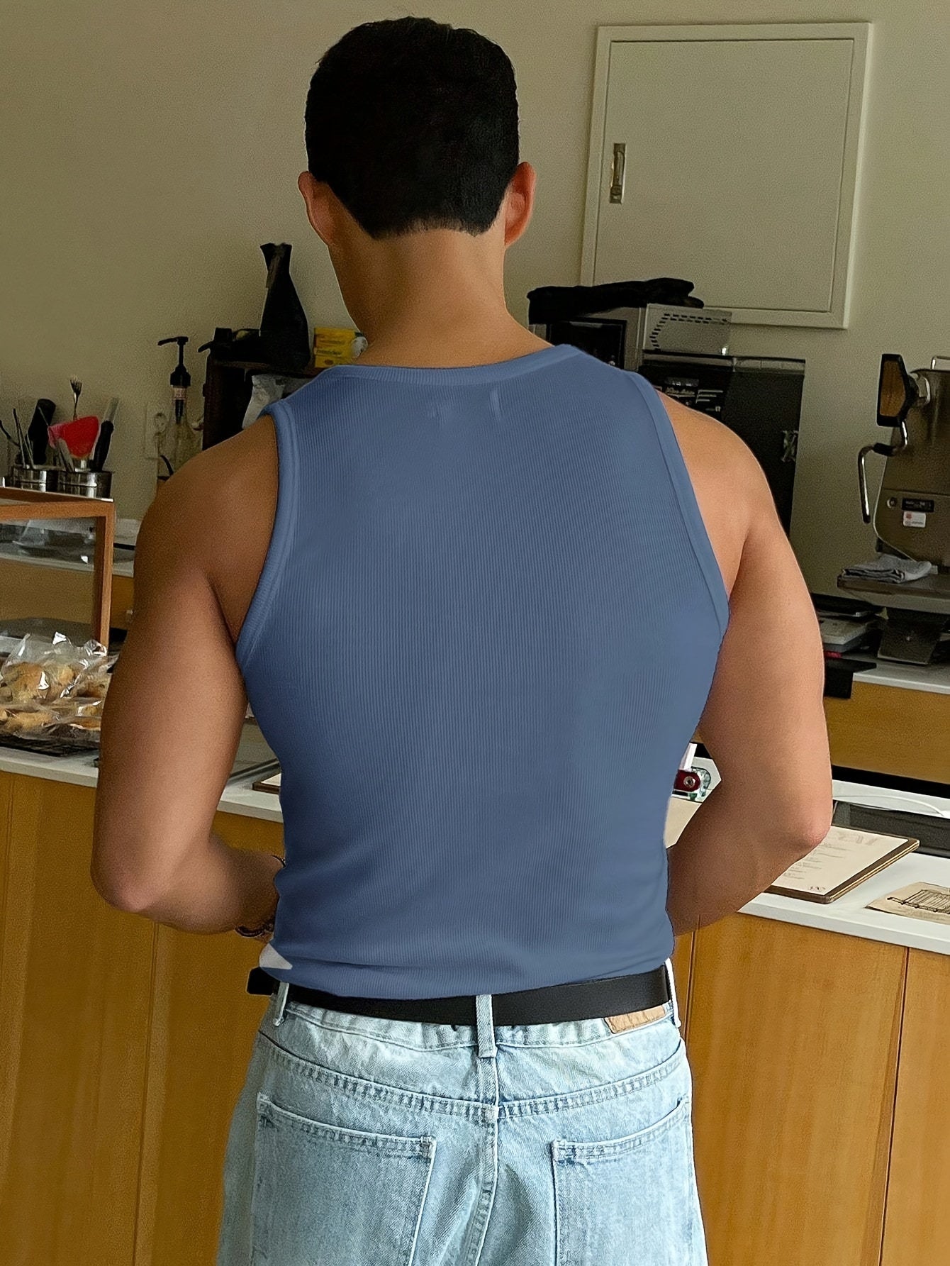 Débardeur Homme Côtelé En Coton Slim Fit - Enzo