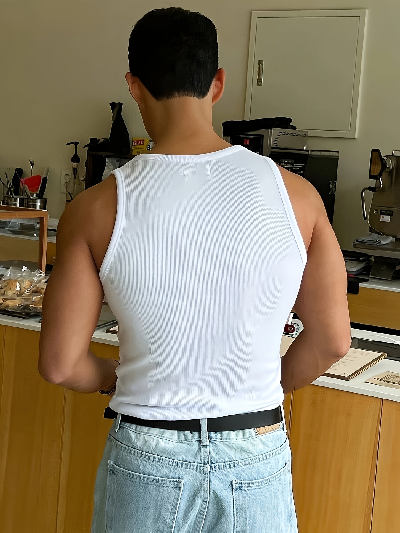 Débardeur Homme Côtelé En Coton Slim Fit - Enzo