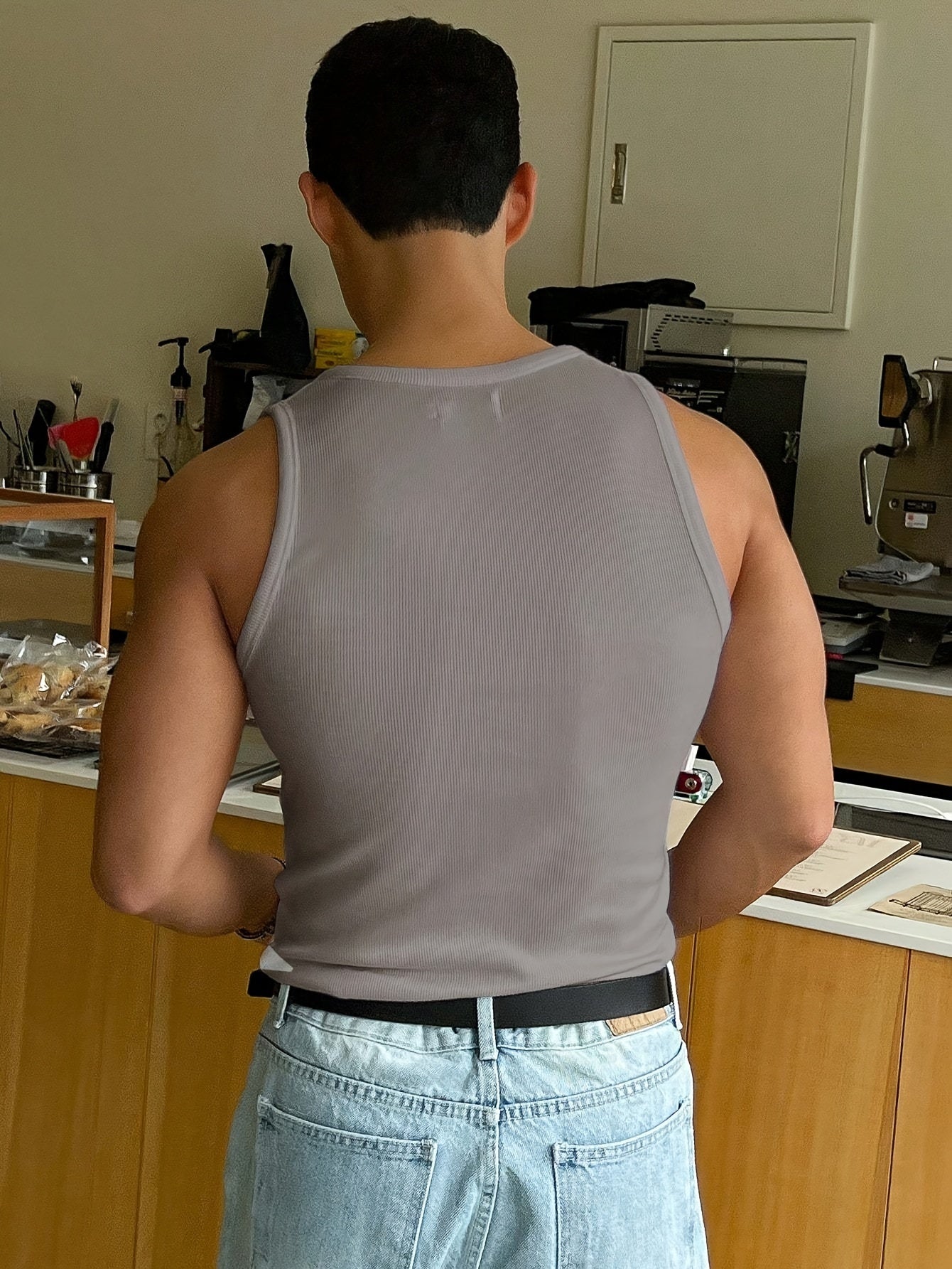Débardeur Homme Côtelé En Coton Slim Fit - Enzo
