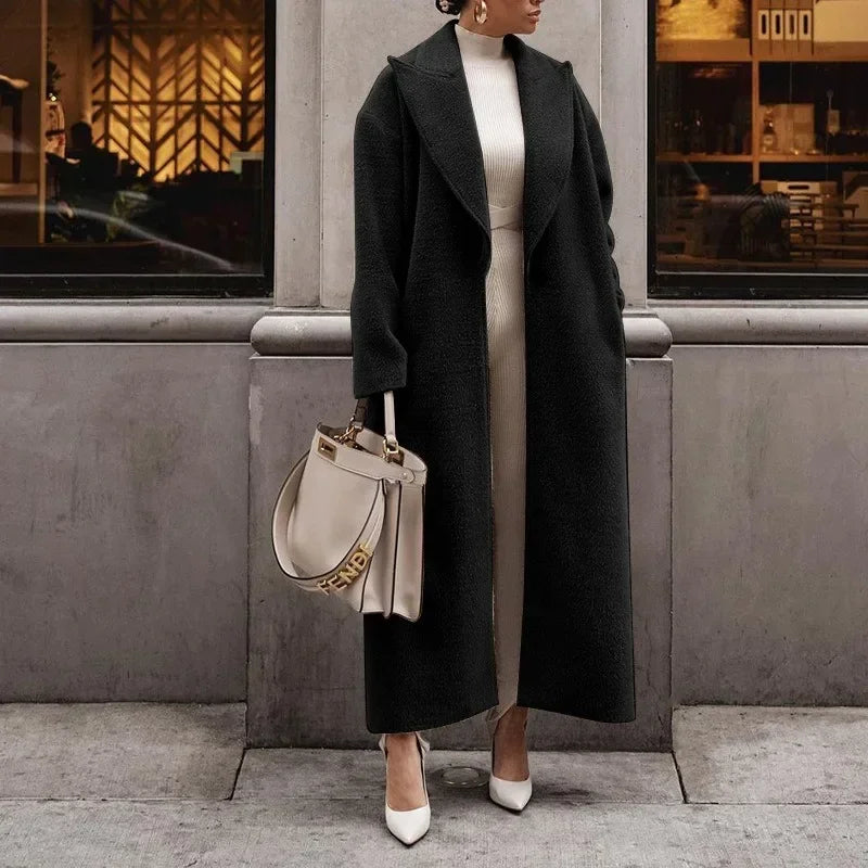 Élodie | Manteau Élégant Ample Laine
