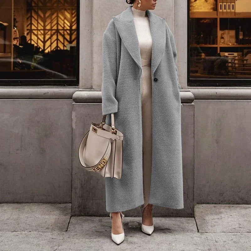 Élodie | Manteau Élégant Ample Laine