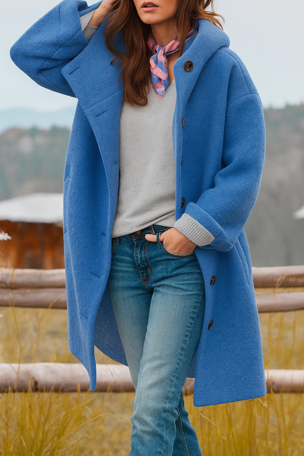 Florence | Manteau Féminin Long à Capuche