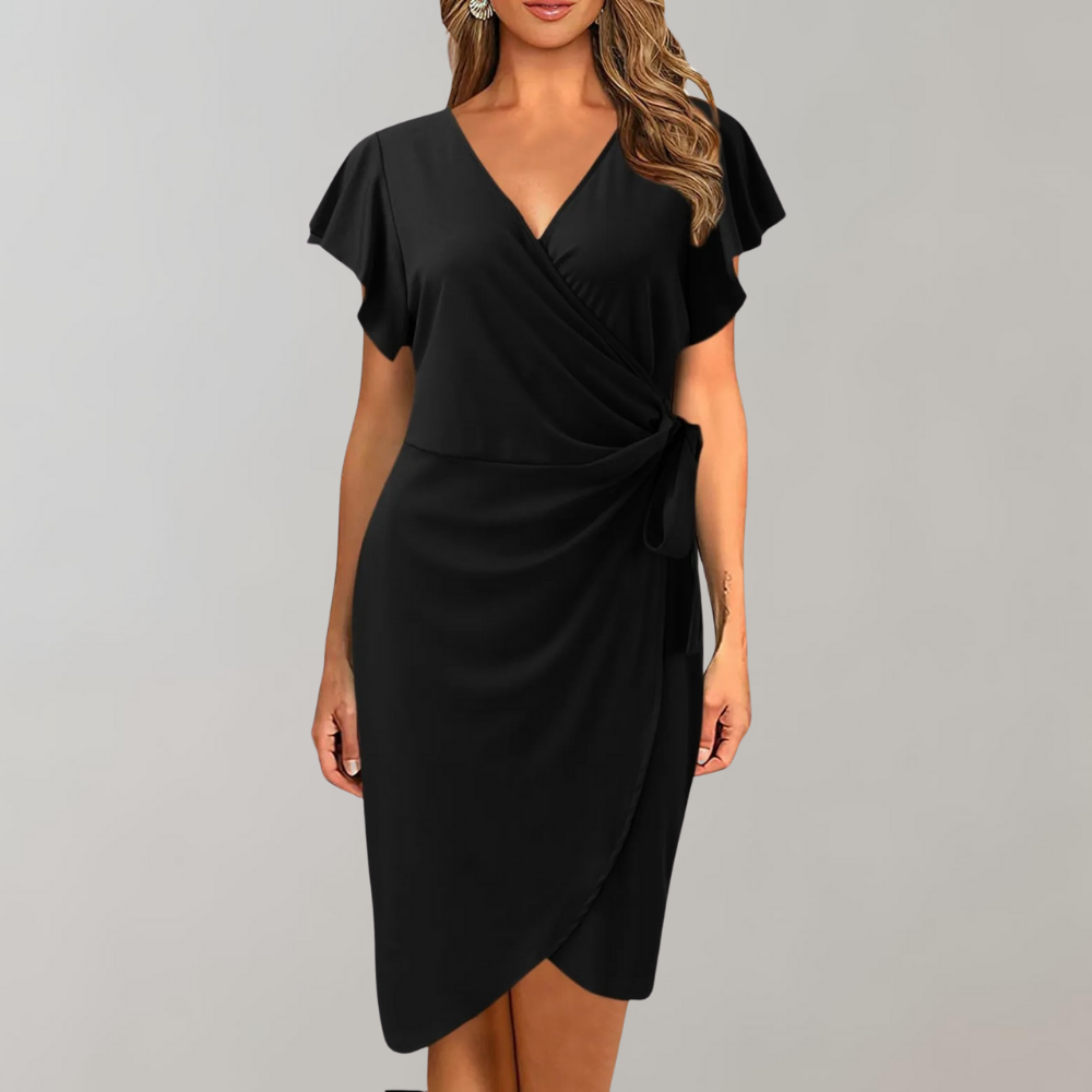 Robe Midi Femme Cache-Cœur - Céline