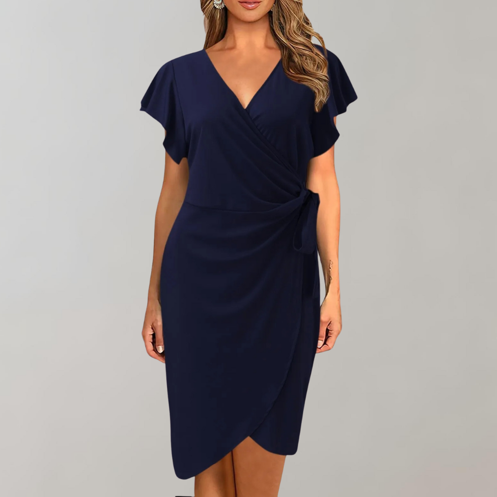 Robe Midi Femme Cache-Cœur - Céline