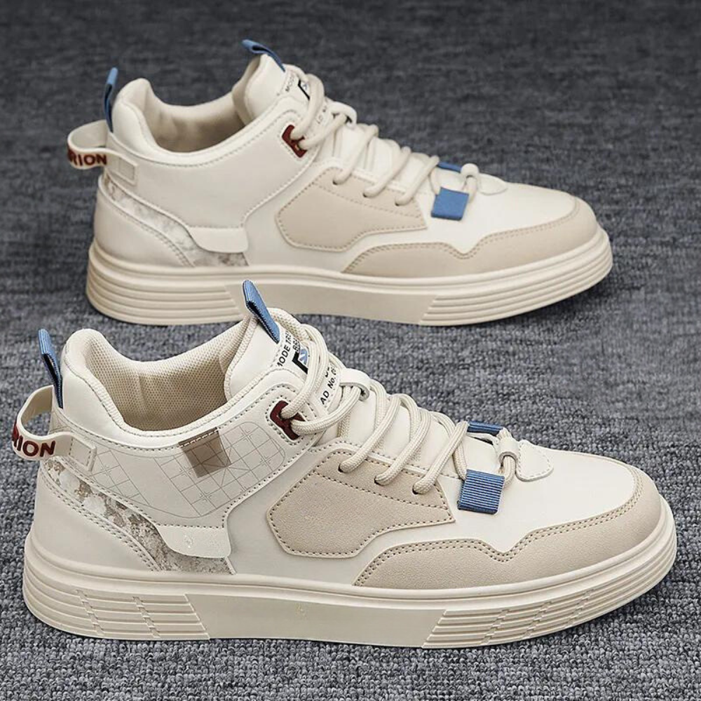 Image variante pour Sneakers pour hommes - Cuir de haute qualité - Élégant et confortable - Noir-1