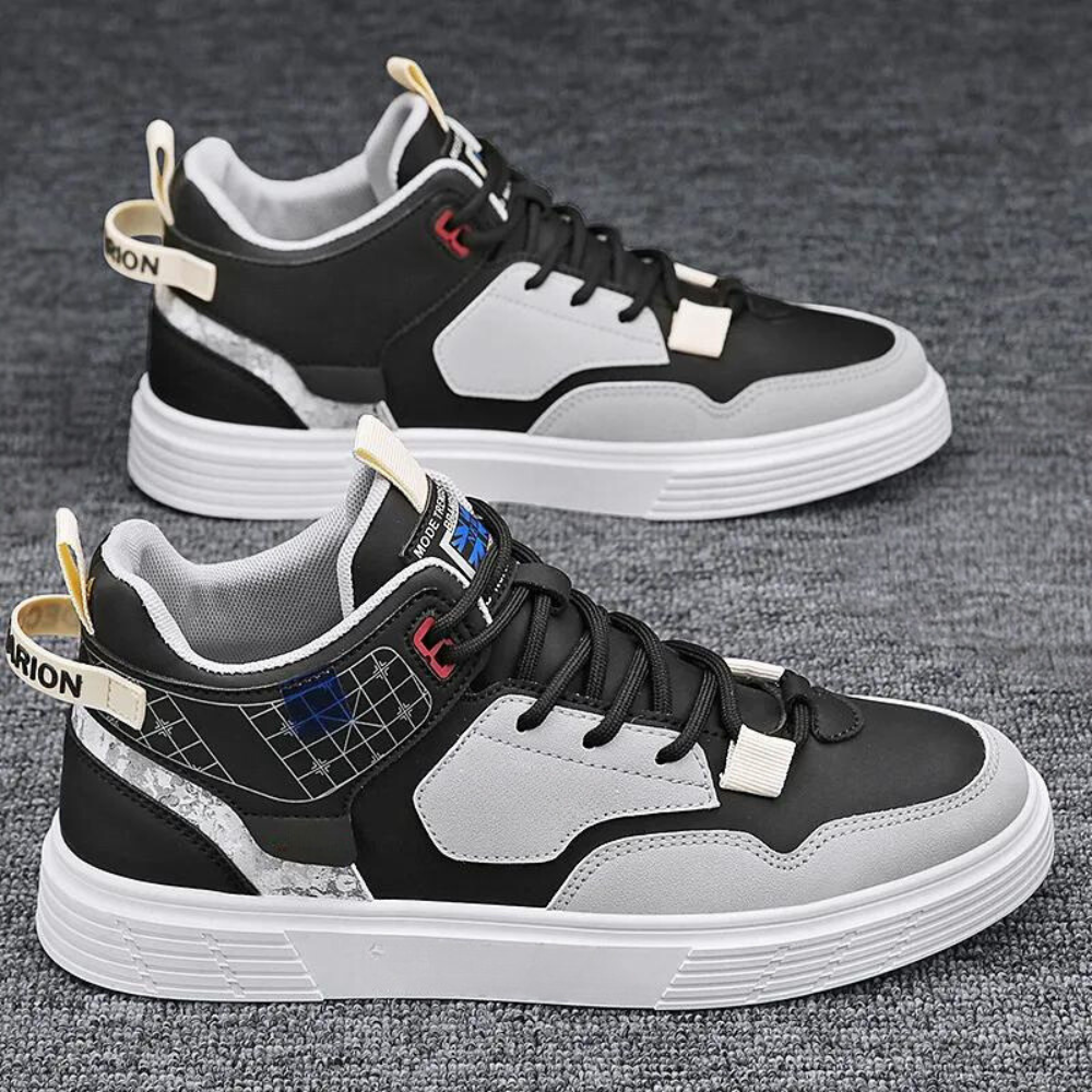 Image variante pour Sneakers Hommes - Cuir de Haute Qualité - Élégant & Confortable - Noir-10