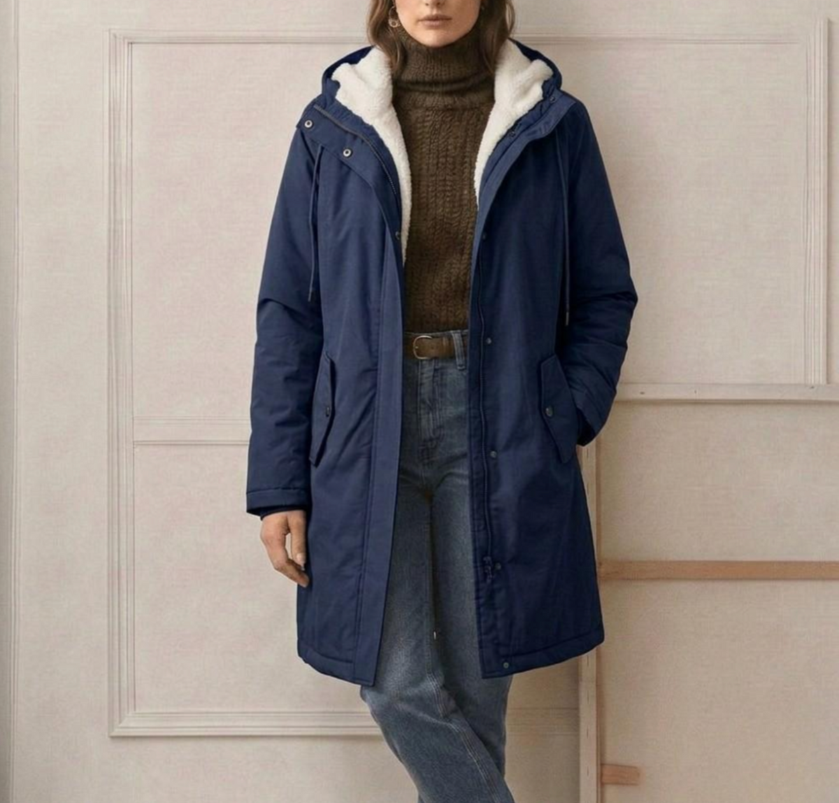 Claire | Parka Élégante Longue Doublée Polaire