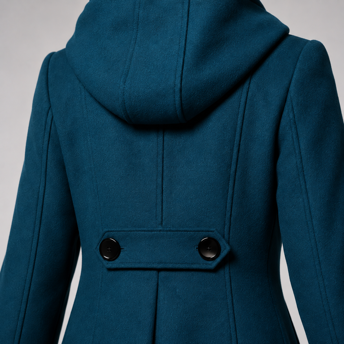 Michèle | Manteau Élégant Croisé à Capuche