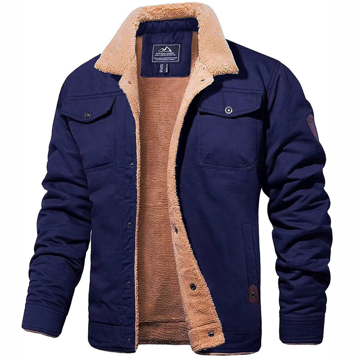 Laurent - Veste Classique Doublée Col Fourrure