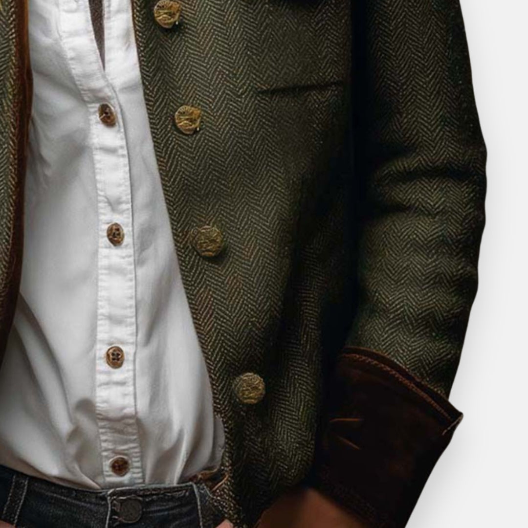 Émilie - Veste Élégante Vintage Chevrons