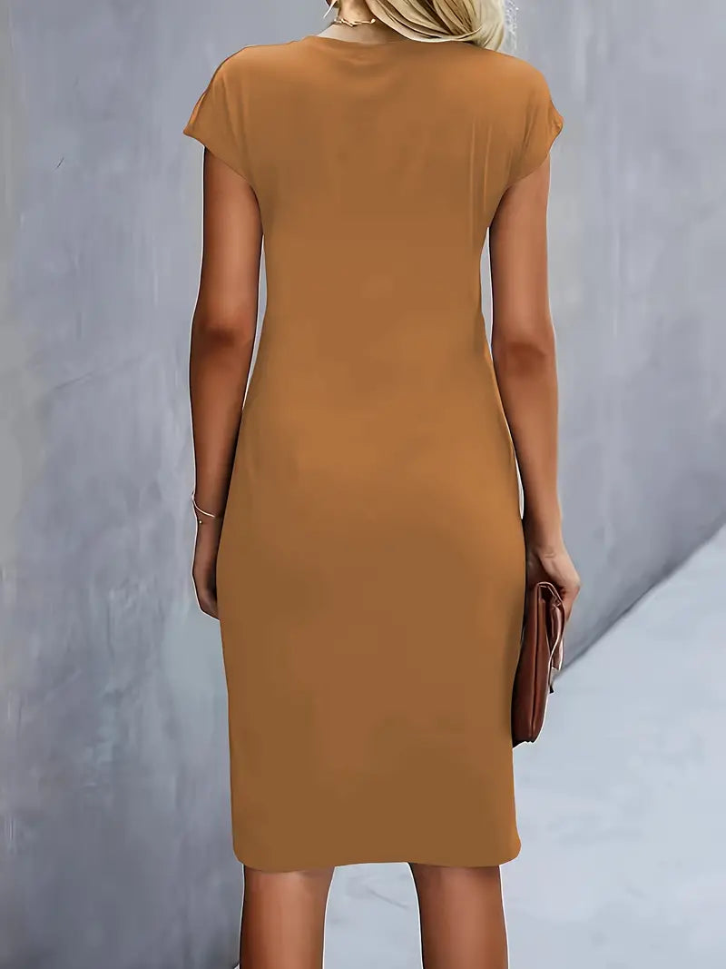 Robe Midi Femme Moulante Chic - Marine
