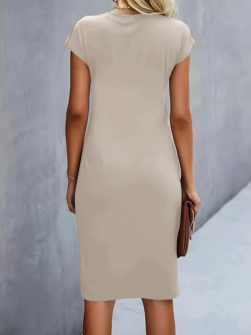 Robe Midi Femme Moulante Chic - Marine