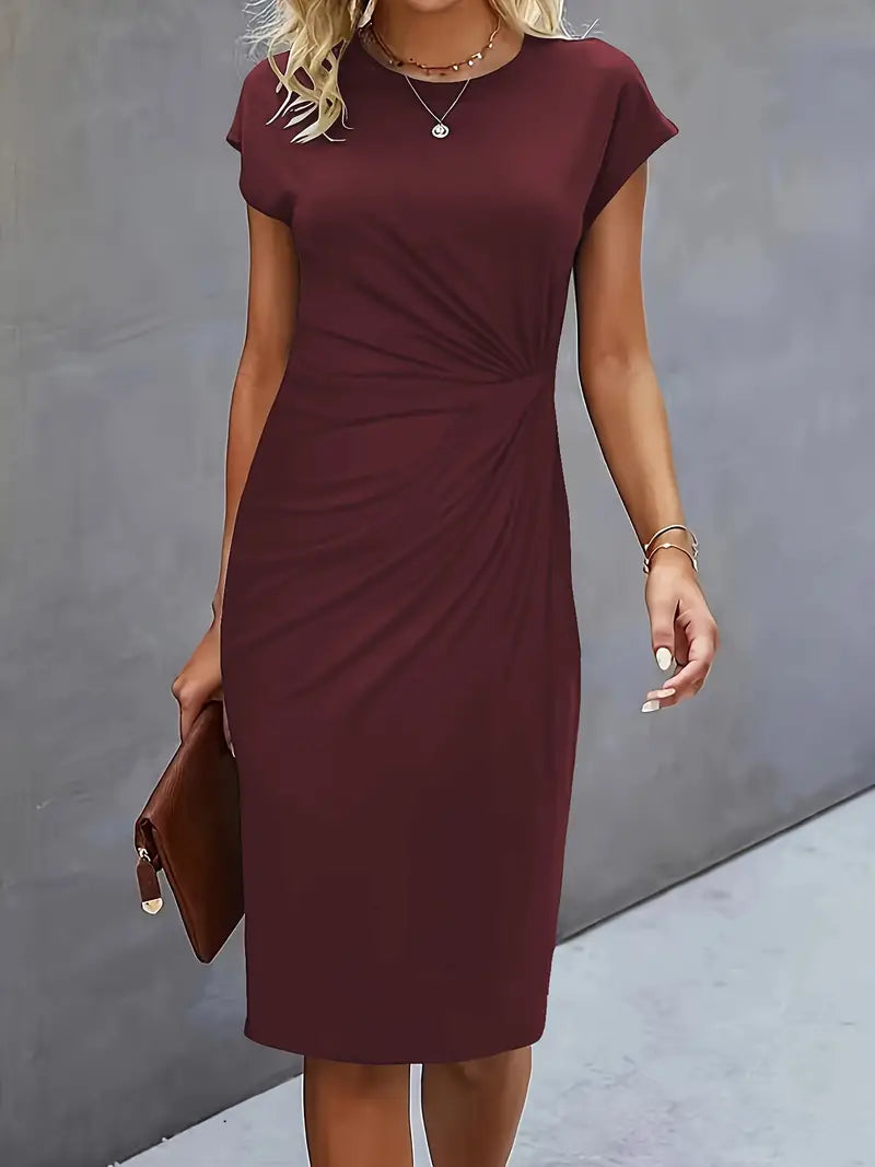 Robe Midi Femme Moulante Chic - Marine